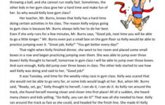 Reading Comprehension Worksheet Kelly s Gym Class