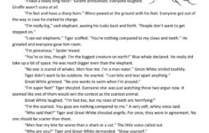 Reading Comprehension Worksheet Tigers Sharks And Mosquitoes