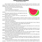Reading Comprehension Worksheet Watermelon Fractions