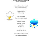 Reading Comprehension Worksheet Weather Is Stormy
