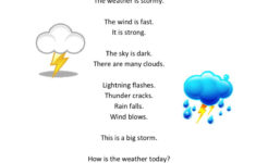 Reading Comprehension Worksheet Weather Is Stormy