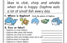 Reading Comprehension Worksheets Daphne The Dolphin