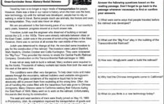 Reading Comprehension Worksheets For 8Th Grade Free Report Db excel