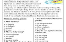 Reading Comprehension Worksheets For Advanced Esl Students Db excel