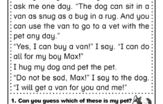 Reading Comprehension Worksheets Short Word Stories