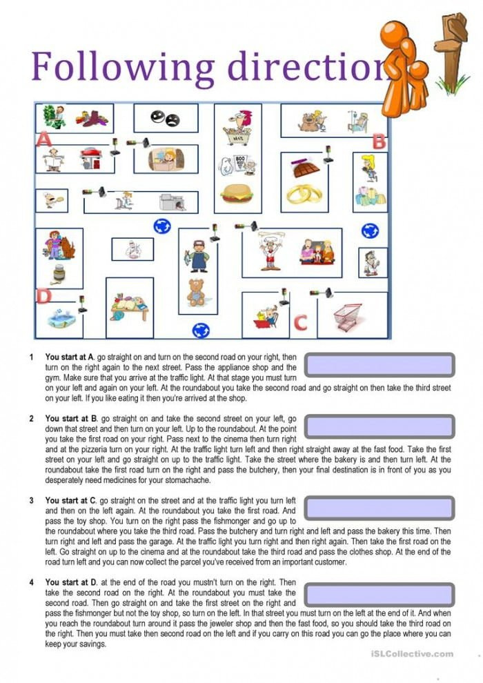 Reading For Comprehension Following Directions Worksheets 99Worksheets