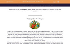 Reading Legends Paul Bunyan 2 Worksheet EdPlace