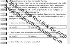 Reading Literature Comprehension Worksheets From The Teacher s Guide