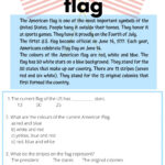 Reading The American Flag Worksheet