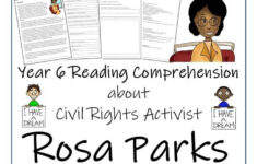 Rosa Parks Reading Comprehension By Irvine109 Teaching Resources