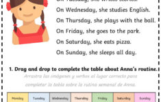 Routine Easy Reading Worksheet