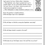 Second Grade 2nd Grade Reading Comprehension Worksheets Multiple Choice