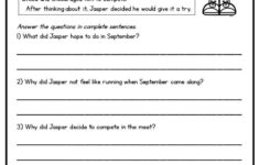 Second Grade 2nd Grade Reading Comprehension Worksheets Multiple Choice