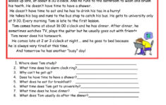 Simple Present Reading Comprehension Interactive Worksheet