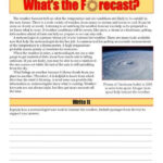 Sixth Grade Reading Comprehension Worksheet What S The Forecast