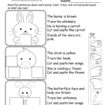 Spring Reading Worksheet For Kindergarten