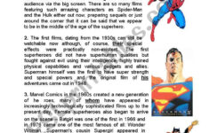 Superheroes Reading Comprehension ESL Worksheet By Profy2007