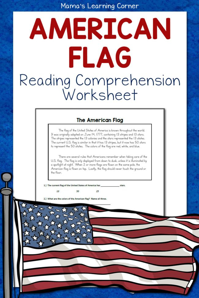 Flag Day Reading Comprehension Worksheets Reading Comprehension 
