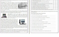 The Evolution Of Computers Reading Comprehension Worksheet Text