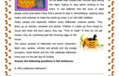 The History Of Halloween Worksheet Free ESL Printable Worksheets Made