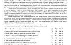 The Internet Test 9th Grade A2 B1 English ESL Worksheets In 2020