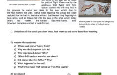 The Legend Of Icarus Reading Comprehension English ESL Worksheets