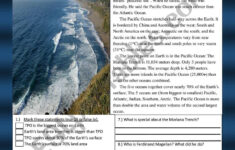 The Pacific Ocean Reading Comprehension Practice Exercises ESL