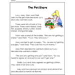 The Pet Store Reading Comprehension KidsPressMagazine Reading