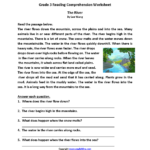 The River Third Grade Reading Worksheets Reading Comprehension