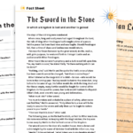 The Sword In The Stone KS2 Reading Comprehension Worksheets Myths
