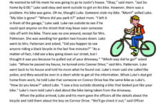 Third Grade Worksheets Reading Comprehension Lessons Teaching