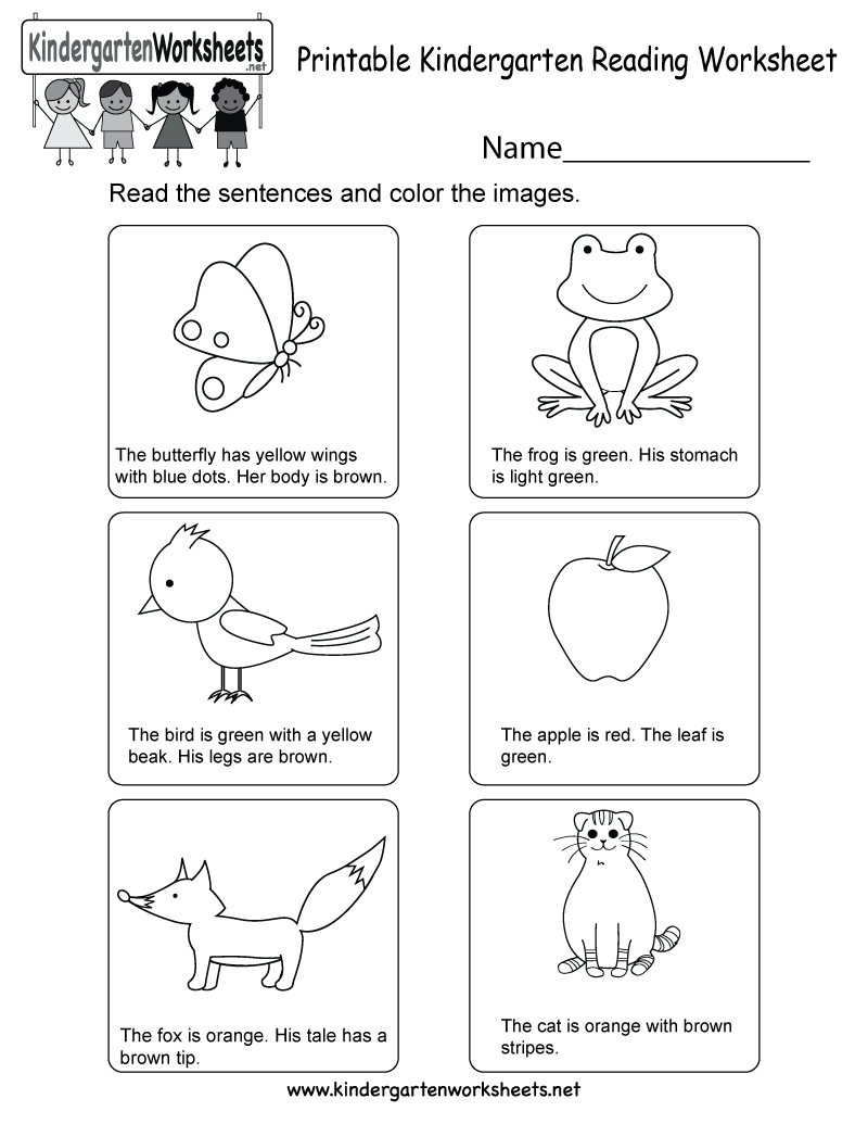 This Is A Fun Reading Worksheet For Kindergarteners This Would Be A 
