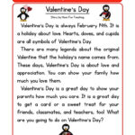 Valentine S Day Reading Comprehension Worksheet Have Fun Teaching