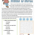 Winter Is Here Reading Comprehension Worksheets Reading