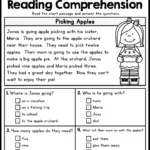 12 Good Examples Of 1St Grade Worksheets Free Download | Worksheet For 1St Grade Reading Comprehension Worksheets Multiple Choice