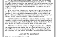 13 Free Black History Month Worksheets Elementary - Free Pdf At inside Black History Month Reading Comprehension Worksheets Free