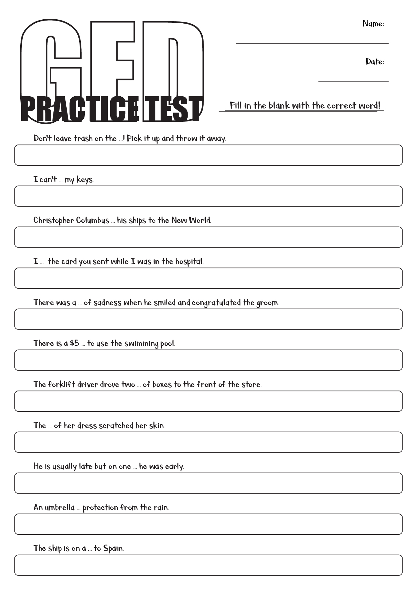 13 Ged Reading Worksheets - Free Pdf At Worksheeto intended for Free Ged Reading Comprehension Worksheets