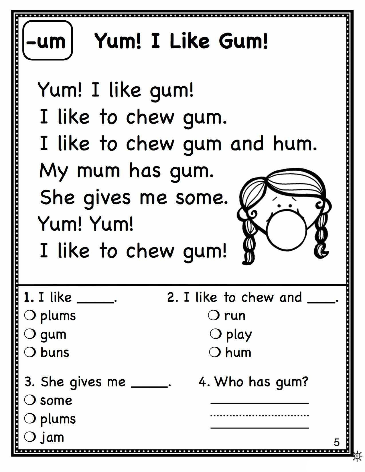 1St Grade Reading Worksheets - Best Coloring Pages For Kids intended for Free Printable Reading Comprehension Worksheets For 1st Grade