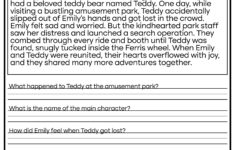 5 Printable Reading Comprehension English Worksheets! (Ages 4 - 7 pertaining to Reading Comprehension Worksheets For 5th Grade