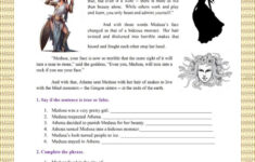 A Story About Medusa And Athena Read…: English Esl Worksheets Pdf throughout Mythology Reading Comprehension Worksheets