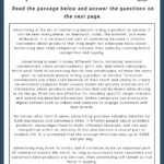 Advertising   Reading Comprehension Worksheet | Games4Esl For Reading Comprehension Advertisement Worksheet