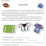 All About Football Worksheet   Have Fun Teaching Intended For Football Reading Comprehension Worksheets