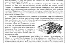 Ancient Mesopotamia, The Land Between Two Rivers - Classful inside Mesopotamia Reading Comprehension Worksheets