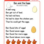 Ben And The Eggs Phonics Reading Comprehension Story Worksheet Regarding Short Vowel Reading Comprehension Worksheets