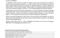 Benjamin Franklin - Reading Reading…: English Esl Worksheets Pdf &amp; Doc pertaining to Benjamin Franklin Reading Comprehension Worksheet