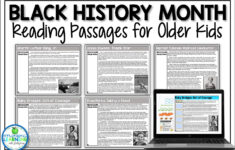 Black History Month Activities For Elementary Students pertaining to Reading Comprehension Black History Worksheets