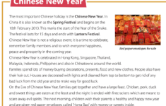 Busyteacher throughout Chinese New Year Reading Comprehension Worksheet