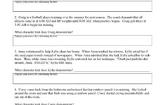 Characterizations Worksheet 1 | Reading Activity with Character Traits Reading Comprehension Worksheets