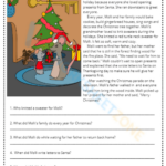 Christmas Comprehension Worksheets Intended For Christmas Holiday Reading Comprehension Worksheets Free