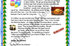 Christmas Day At The Brown´s - Reading - Esl Worksheetkaz76 with regard to Christmas Day Reading Comprehension Worksheet